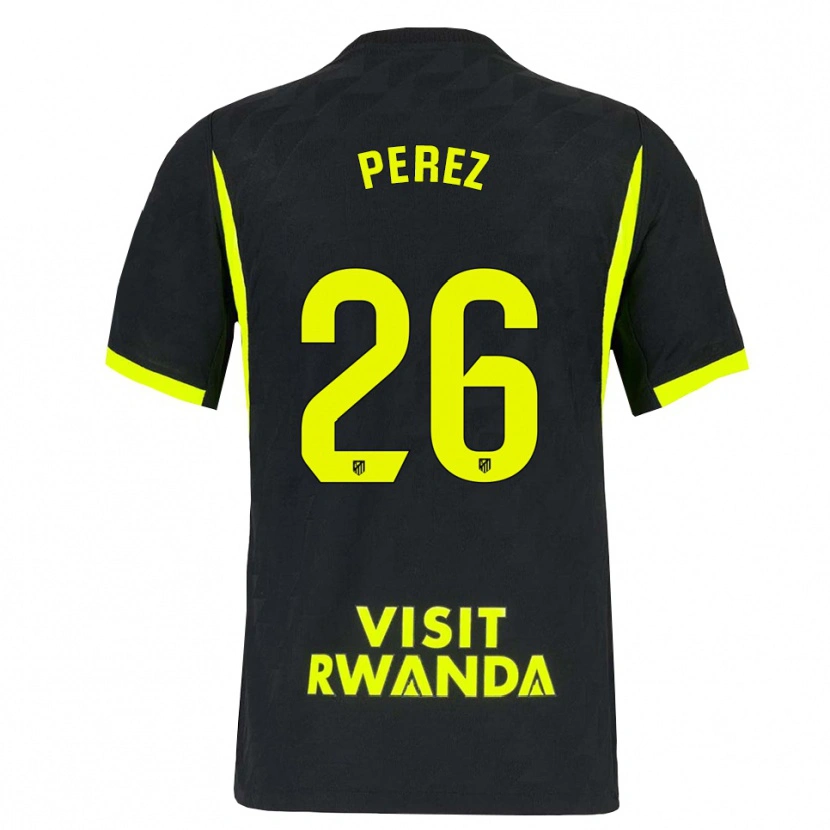 Danxen Niño Camiseta Xenia Perez #26 Verde Brillante Negro 2ª Equipación 2026/27 La Camisa México