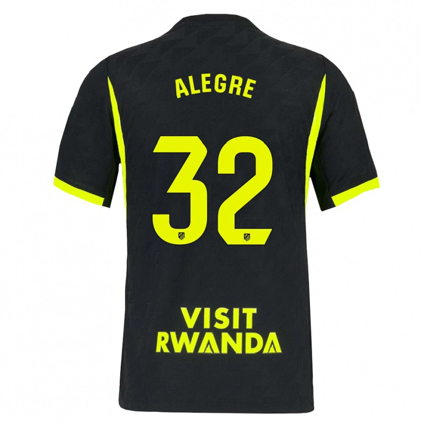 Danxen Niño Camiseta Juan Alegre #32 Verde Brillante Negro 2ª Equipación 2026/27 La Camisa México