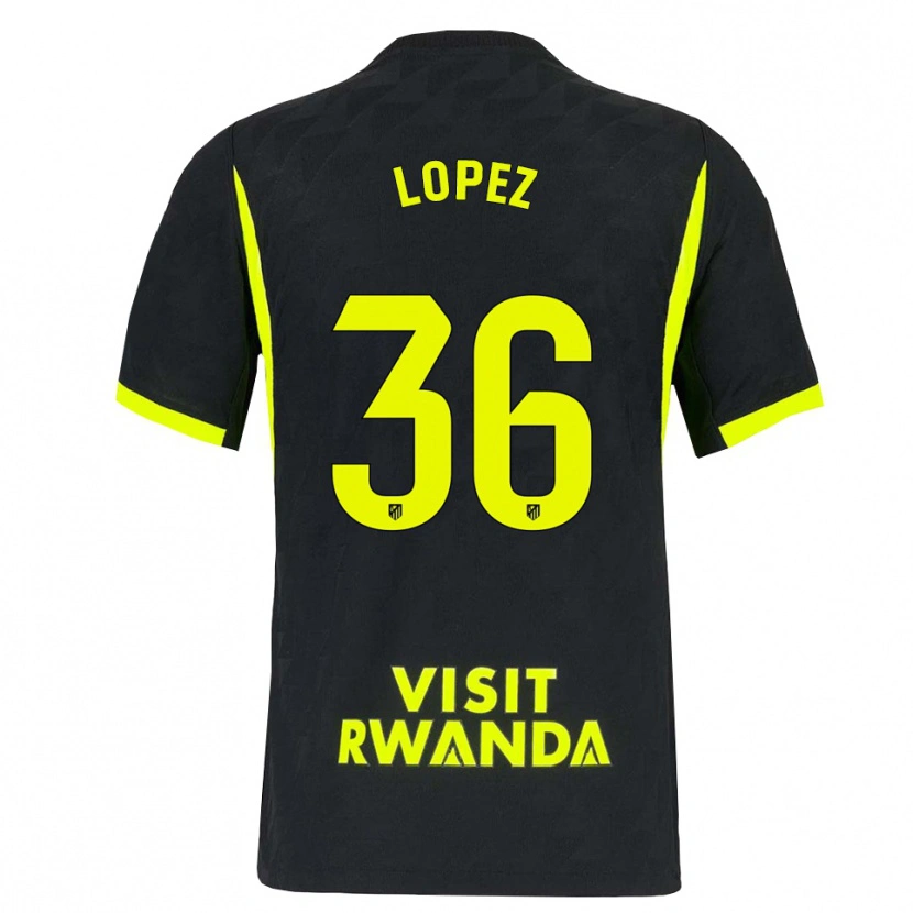 Danxen Niño Camiseta David Lopez #36 Verde Brillante Negro 2ª Equipación 2026/27 La Camisa México