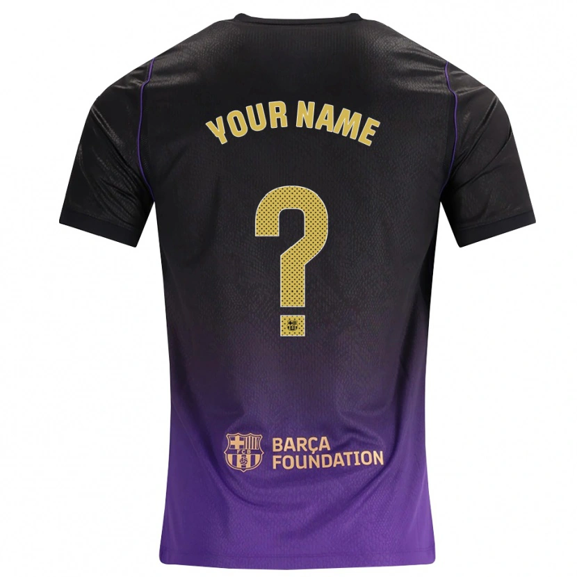Danxen Niño Camiseta Su Nombre #0 Morado Amarillo Negro 2ª Equipación 2026/27 La Camisa México