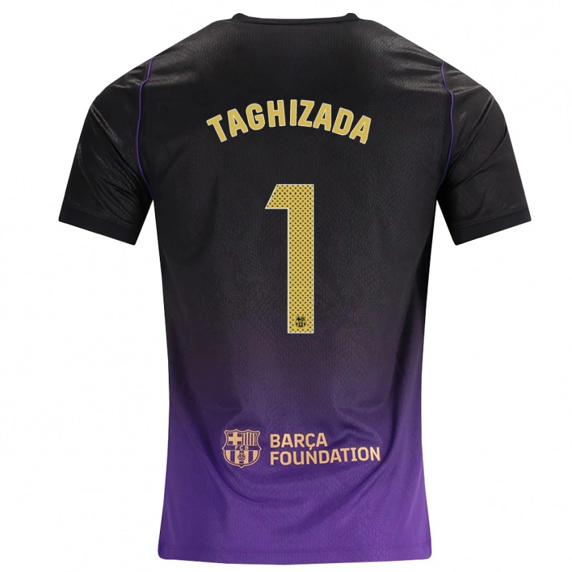 Danxen Niño Camiseta Eldar Taghizada #1 Morado Amarillo Negro 2ª Equipación 2026/27 La Camisa México