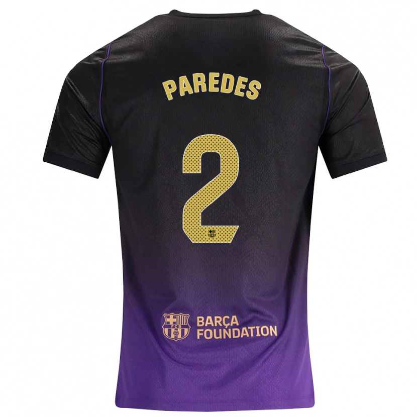 Danxen Niño Camiseta Irene Paredes #2 Morado Amarillo Negro 2ª Equipación 2026/27 La Camisa México