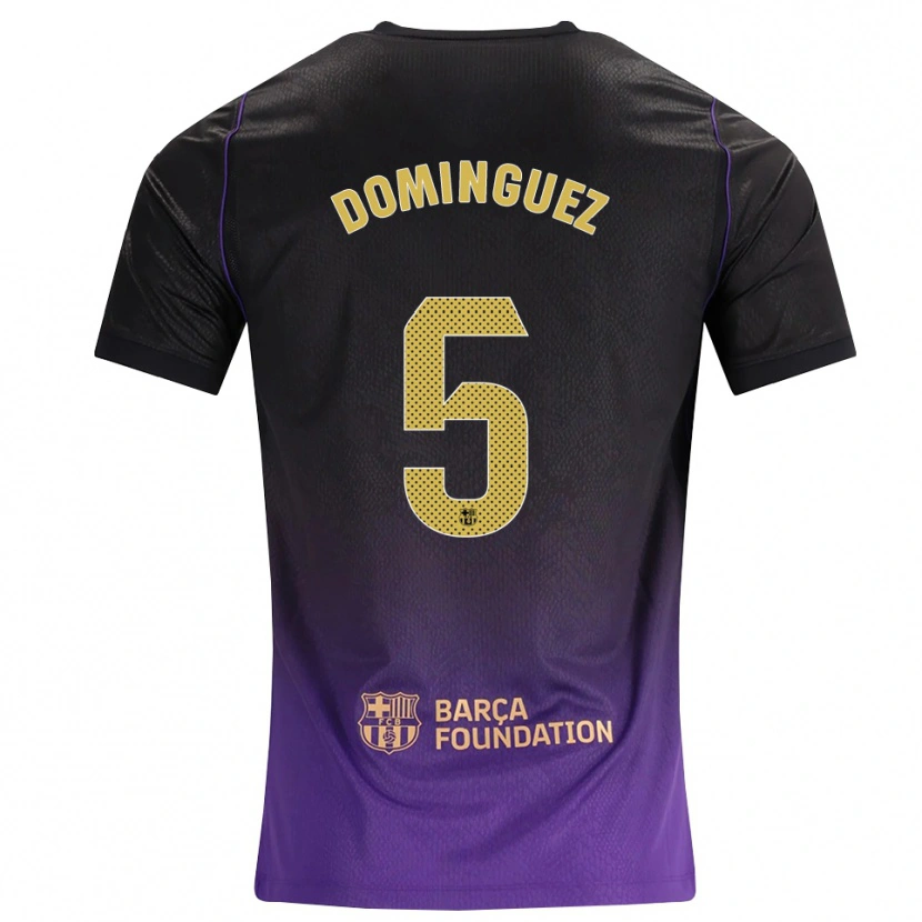 Danxen Niño Camiseta Sergi Dominguez #5 Morado Amarillo Negro 2ª Equipación 2026/27 La Camisa México