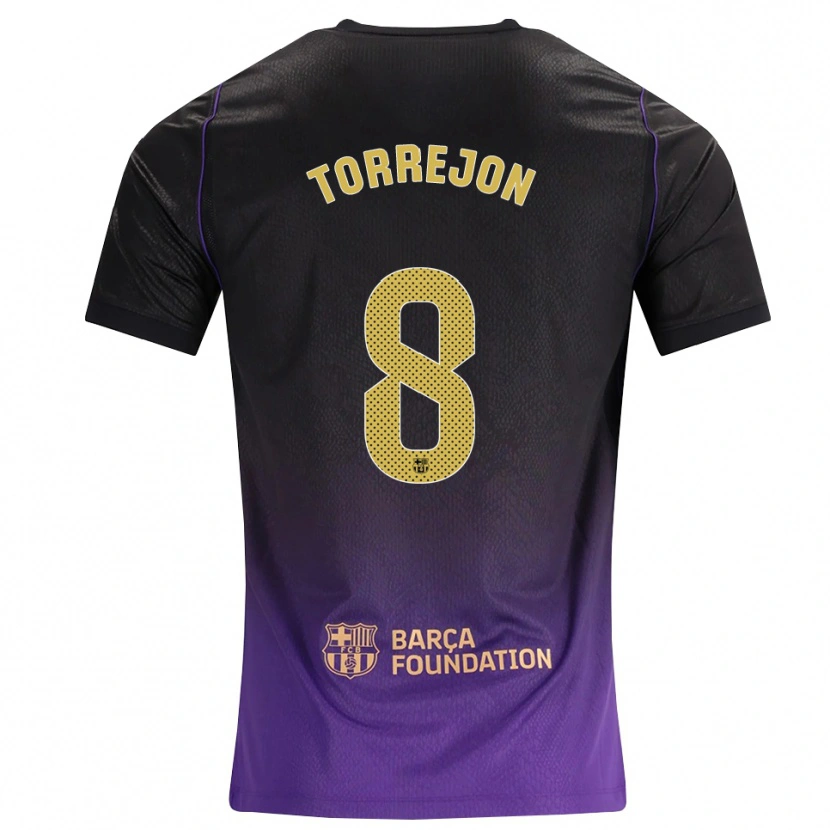 Danxen Niño Camiseta Marta Torrejon #8 Morado Amarillo Negro 2ª Equipación 2026/27 La Camisa México