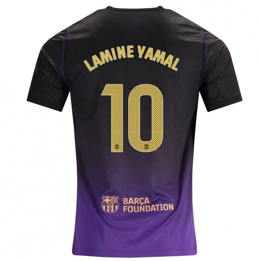 Danxen Niño Camiseta Lamine Yamal #10 Morado Amarillo Negro 2ª Equipación 2026/27 La Camisa México