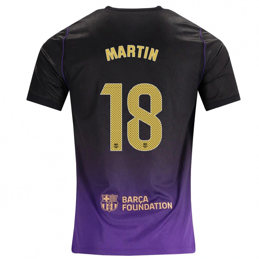 Danxen Niño Camiseta Gerard Martín #18 Morado Amarillo Negro 2ª Equipación 2026/27 La Camisa México