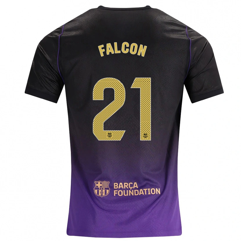 Danxen Niño Camiseta Andrea Falcon #21 Morado Amarillo Negro 2ª Equipación 2026/27 La Camisa México