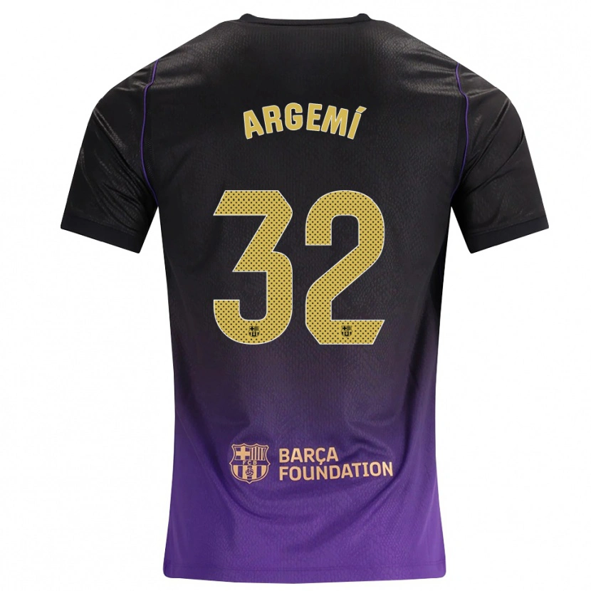 Danxen Niño Camiseta Adam Argemí #32 Morado Amarillo Negro 2ª Equipación 2026/27 La Camisa México