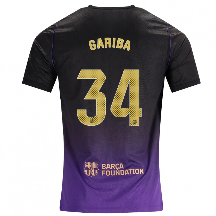 Danxen Niño Camiseta Hafiz Gariba #34 Morado Amarillo Negro 2ª Equipación 2026/27 La Camisa México