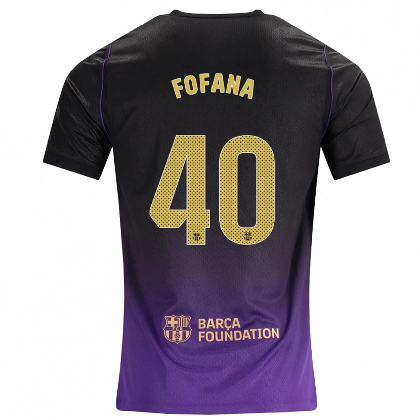 Danxen Niño Camiseta Nuhu Fofana #40 Morado Amarillo Negro 2ª Equipación 2026/27 La Camisa México