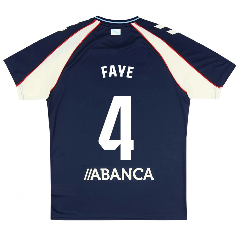 Danxen Niño Camiseta Abdoulaye Faye #4 Azul Real Rojo Blanco 2ª Equipación 2026/27 La Camisa México