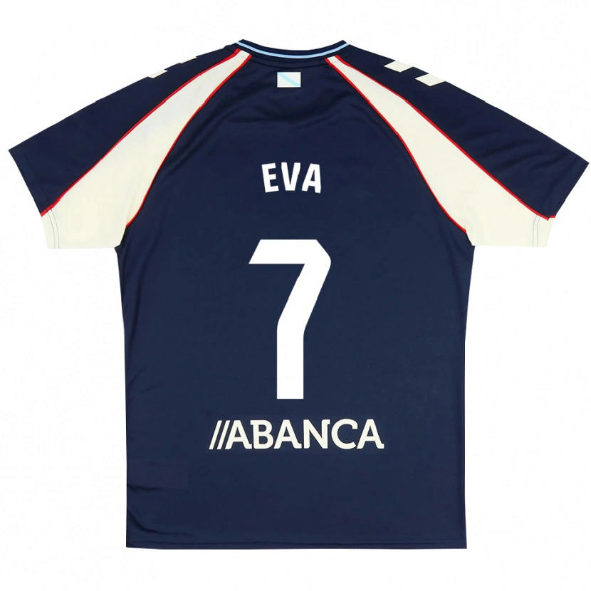 Danxen Niño Camiseta Eva López #7 Azul Real Rojo Blanco 2ª Equipación 2026/27 La Camisa México
