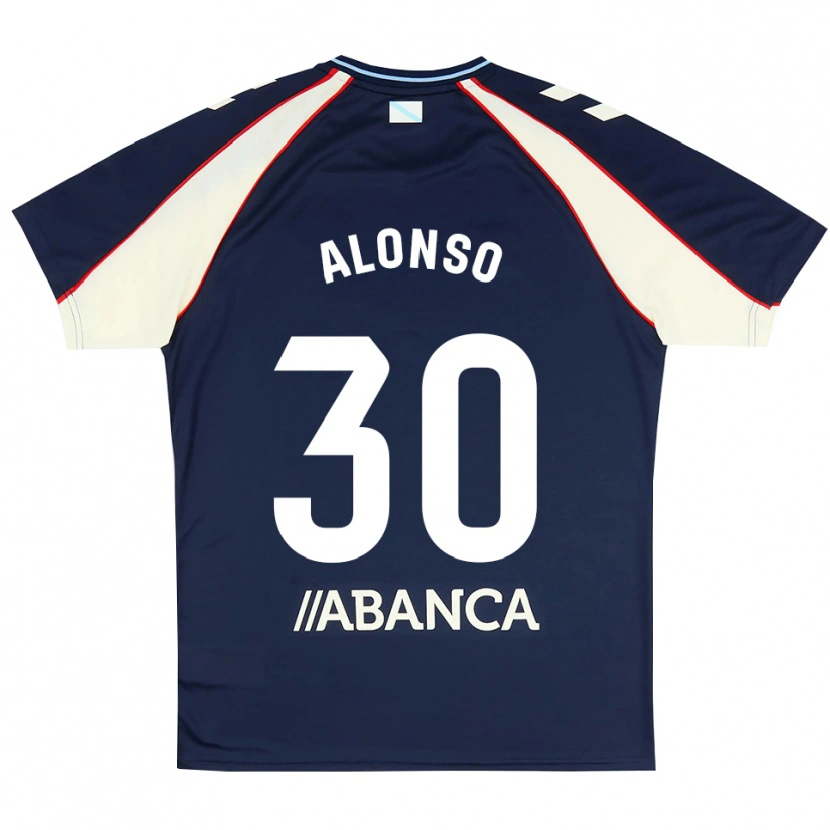Danxen Niño Camiseta Adriana Alonso #30 Azul Real Rojo Blanco 2ª Equipación 2026/27 La Camisa México