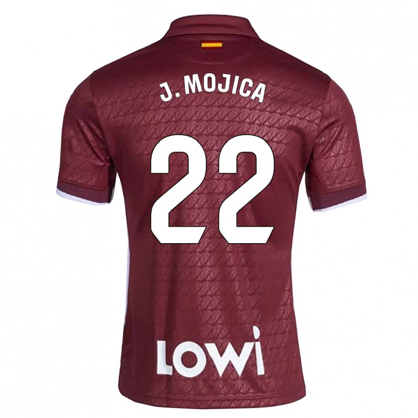 Danxen Niño Camiseta Johan Mojica #22 Rojo Oscuro Blanco 2ª Equipación 2026/27 La Camisa México