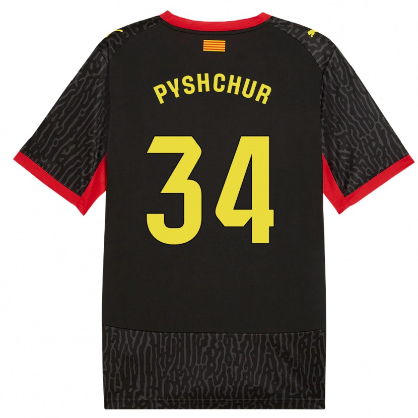 Danxen Niño Camiseta Oleksandr Pyshchur #34 Negro Amarillo Rojo 2ª Equipación 2026/27 La Camisa México