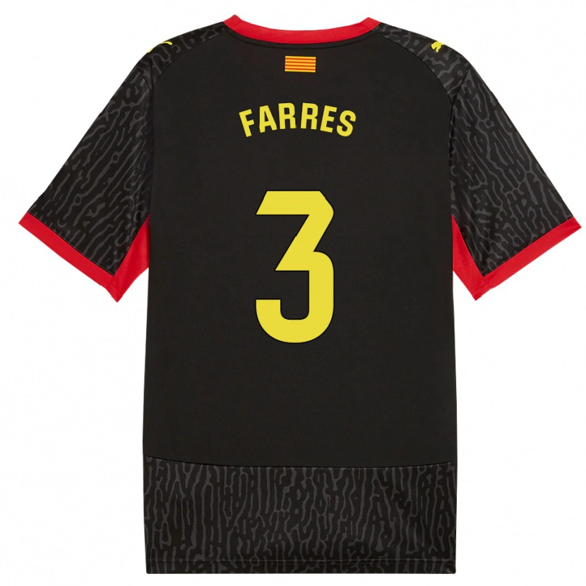 Danxen Niño Camiseta Biel Farrés #3 Negro Amarillo Rojo 2ª Equipación 2026/27 La Camisa México