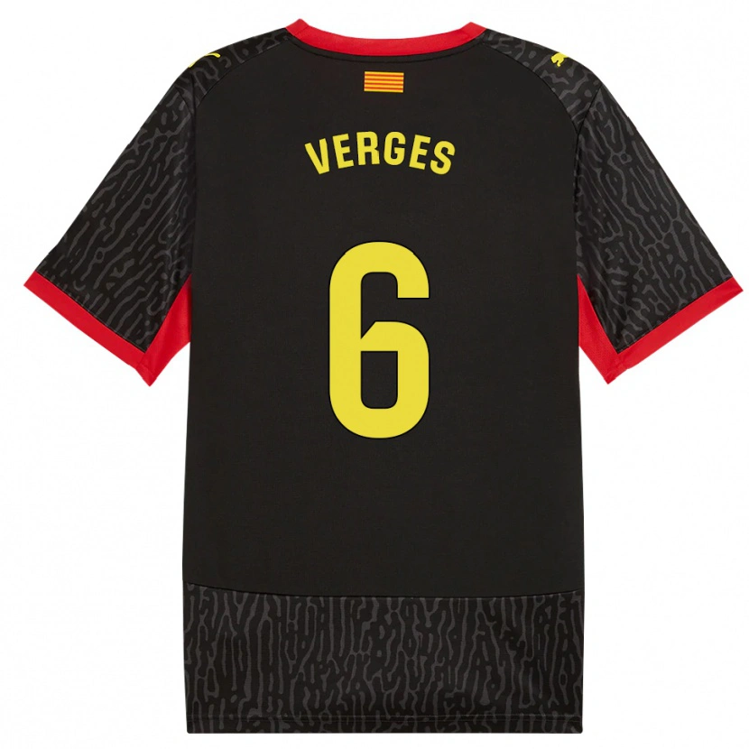 Danxen Niño Camiseta Mar Vergés #6 Negro Amarillo Rojo 2ª Equipación 2026/27 La Camisa México