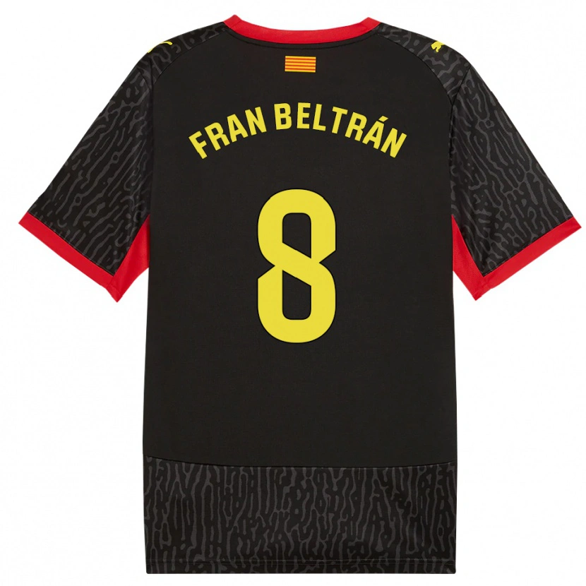Danxen Niño Camiseta Fran Beltrán #8 Negro Amarillo Rojo 2ª Equipación 2026/27 La Camisa México