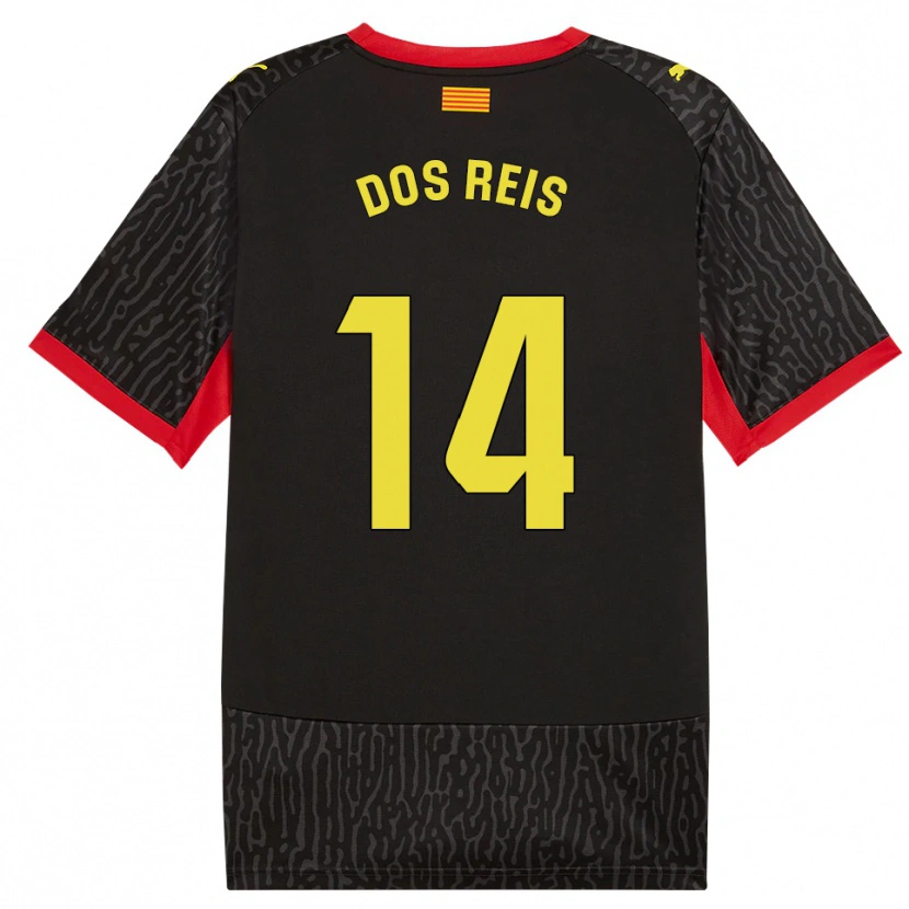 Danxen Niño Camiseta Leo Dos Reis #14 Negro Amarillo Rojo 2ª Equipación 2026/27 La Camisa México