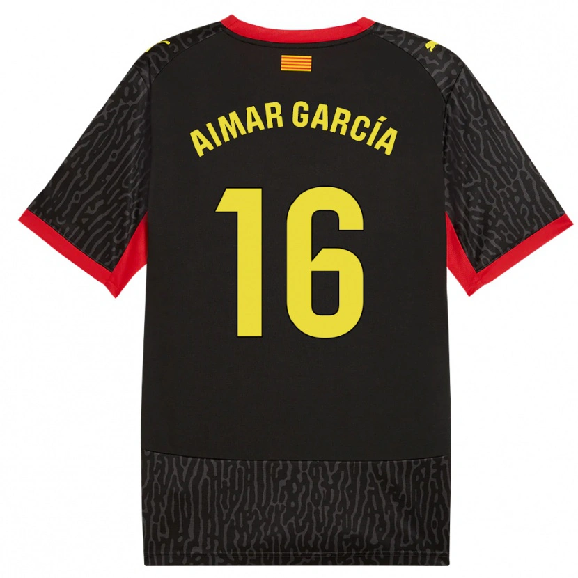 Danxen Niño Camiseta Aimar García #16 Negro Amarillo Rojo 2ª Equipación 2026/27 La Camisa México