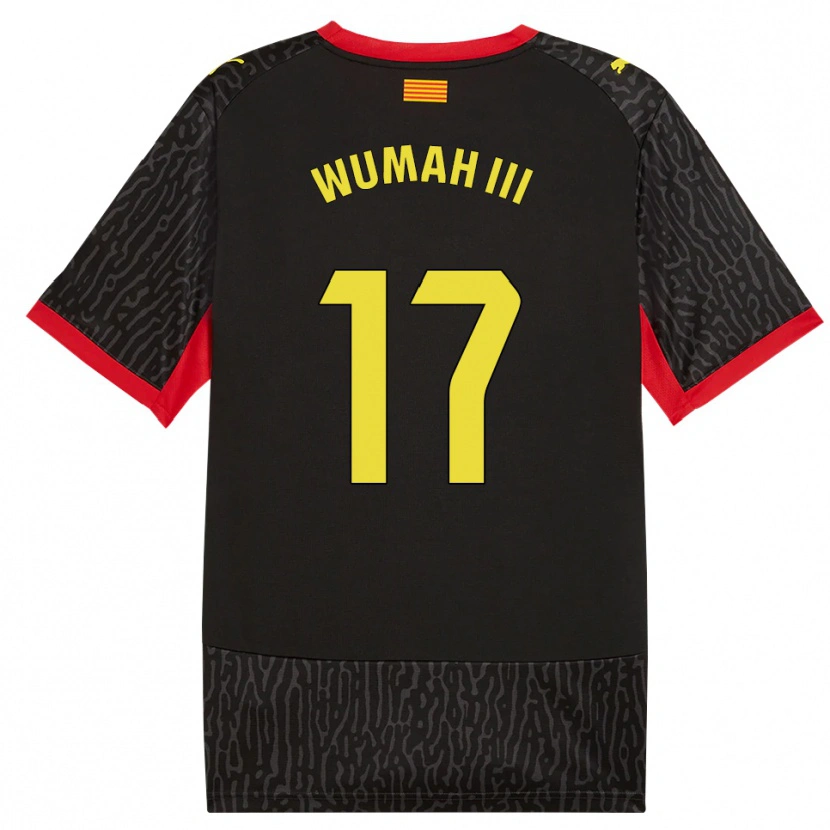 Danxen Niño Camiseta Edward Wumah Iii #17 Negro Amarillo Rojo 2ª Equipación 2026/27 La Camisa México