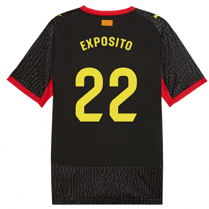 Danxen Niño Camiseta Samu Exposito #22 Negro Amarillo Rojo 2ª Equipación 2026/27 La Camisa México