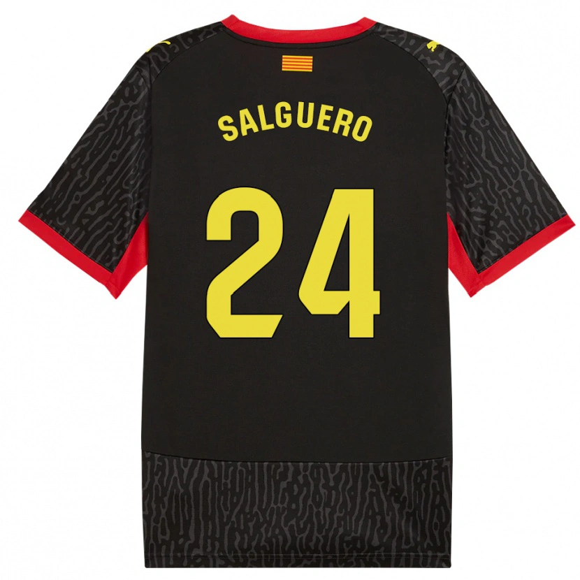 Danxen Niño Camiseta Antonio Salguero #24 Negro Amarillo Rojo 2ª Equipación 2026/27 La Camisa México