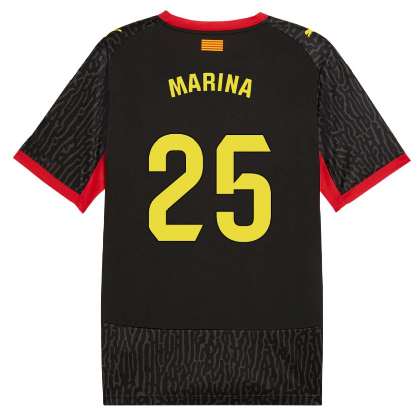 Danxen Niño Camiseta Sergi Marina #25 Negro Amarillo Rojo 2ª Equipación 2026/27 La Camisa México