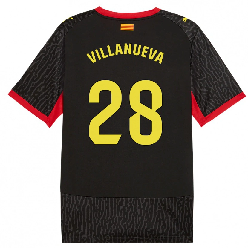 Danxen Niño Camiseta Pablo Villanueva #28 Negro Amarillo Rojo 2ª Equipación 2026/27 La Camisa México