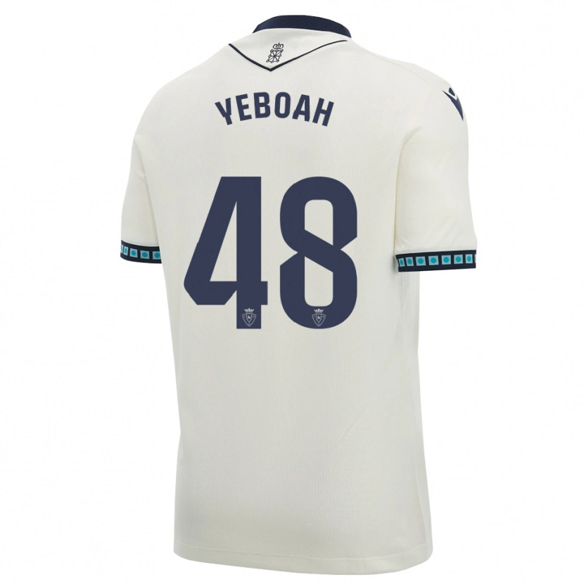 Danxen Niño Camiseta Rockson Yeboah #48 Blanco Negro Azul Cielo Claro 2ª Equipación 2026/27 La Camisa México