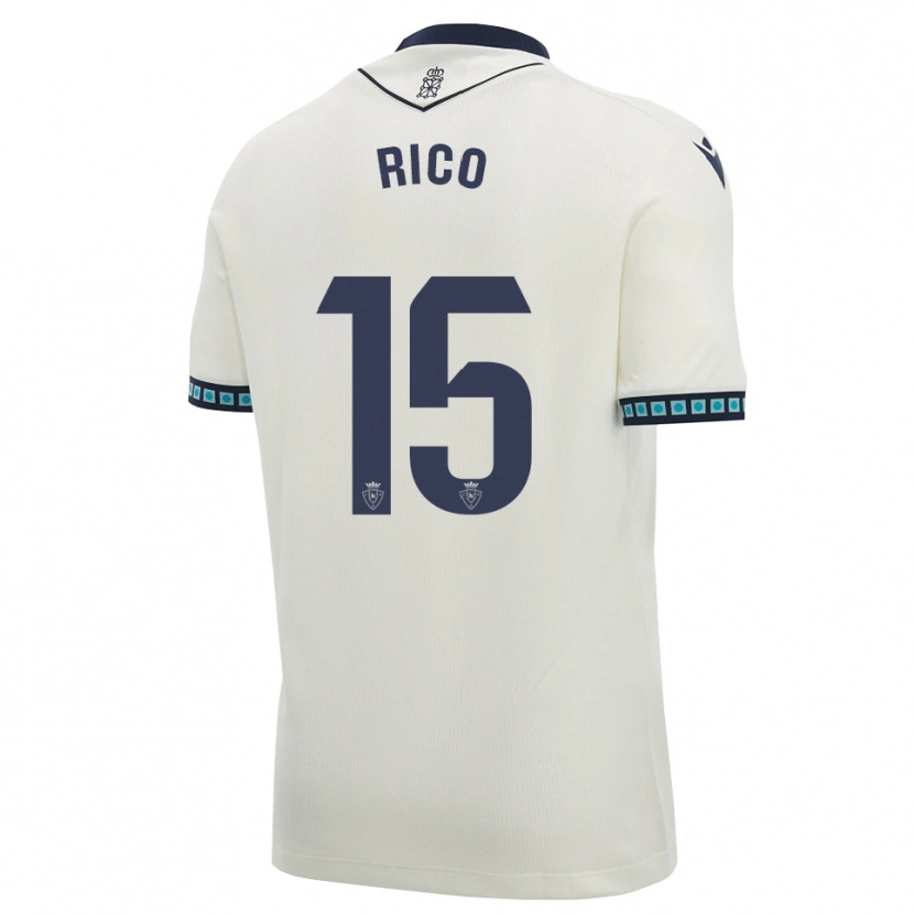 Danxen Niño Camiseta Diego Rico #15 Blanco Negro Azul Cielo Claro 2ª Equipación 2026/27 La Camisa México