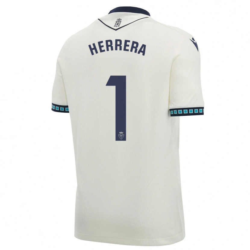 Danxen Niño Camiseta Sergio Herrera #1 Blanco Negro Azul Cielo Claro 2ª Equipación 2026/27 La Camisa México