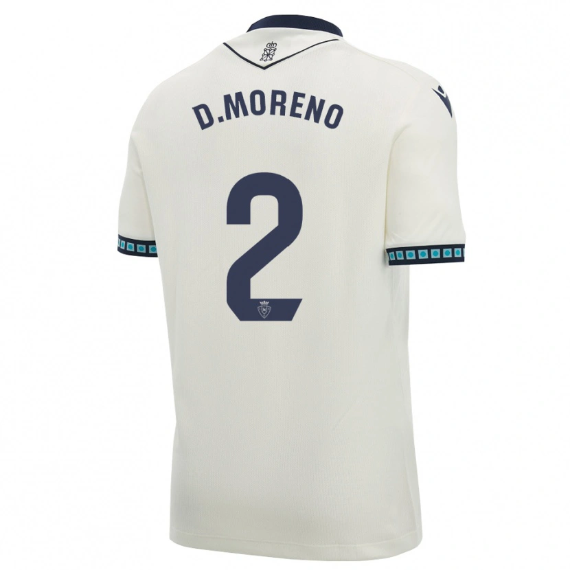 Danxen Niño Camiseta Diego Moreno #2 Blanco Negro Azul Cielo Claro 2ª Equipación 2026/27 La Camisa México
