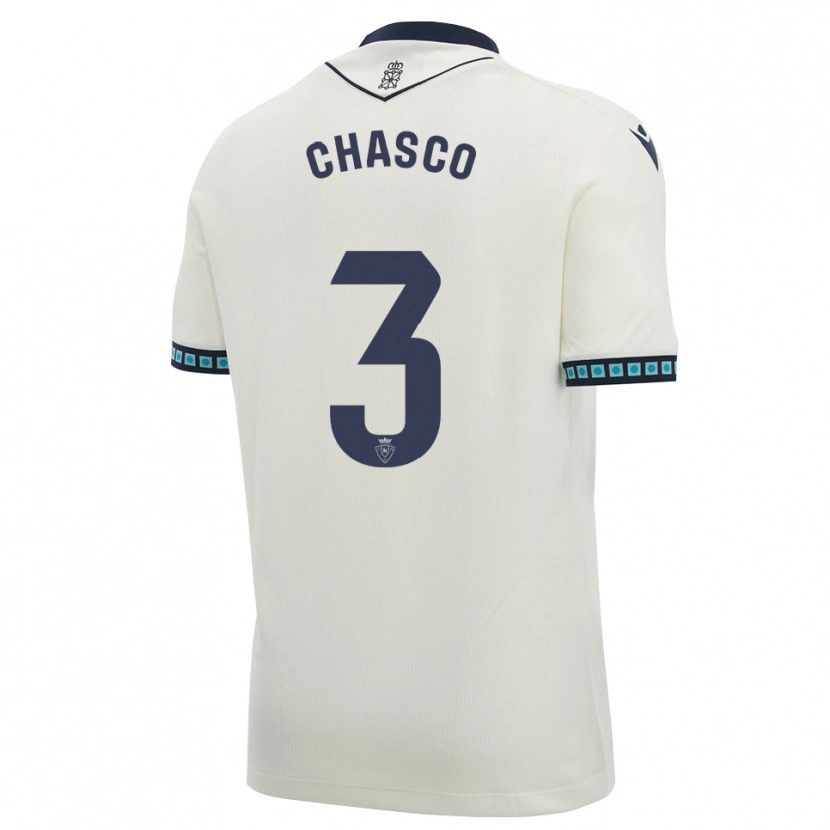 Danxen Niño Camiseta Raúl Chasco #3 Blanco Negro Azul Cielo Claro 2ª Equipación 2026/27 La Camisa México