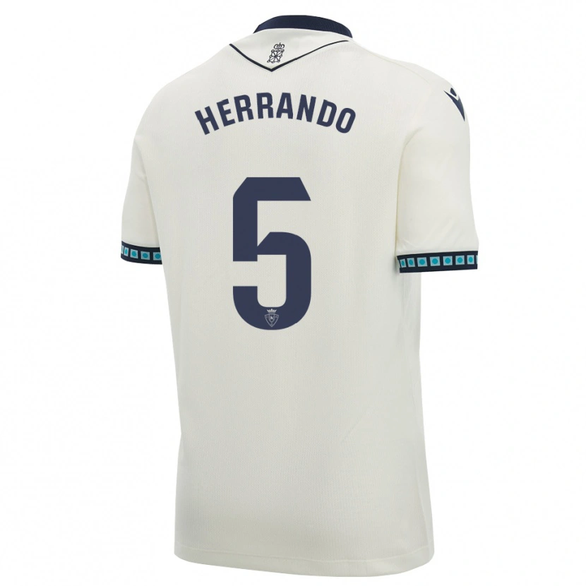 Danxen Niño Camiseta Jorge Herrando #5 Blanco Negro Azul Cielo Claro 2ª Equipación 2026/27 La Camisa México