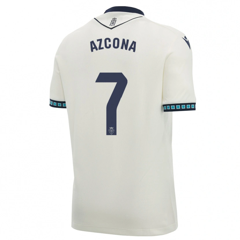 Danxen Niño Camiseta Rubén Azcona #7 Blanco Negro Azul Cielo Claro 2ª Equipación 2026/27 La Camisa México
