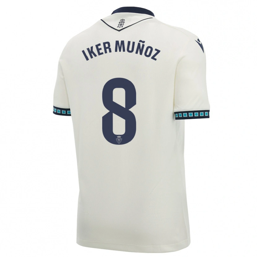 Danxen Niño Camiseta Iker Muñoz #8 Blanco Negro Azul Cielo Claro 2ª Equipación 2026/27 La Camisa México