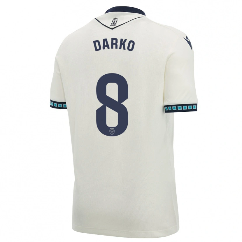 Danxen Niño Camiseta Darko Brasanac #8 Blanco Negro Azul Cielo Claro 2ª Equipación 2026/27 La Camisa México