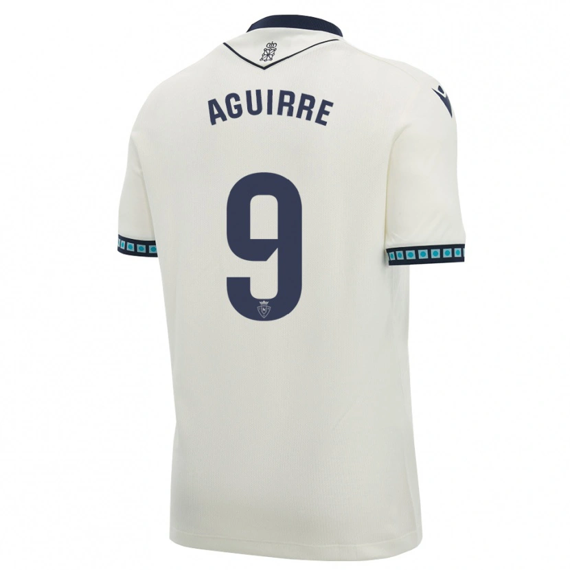 Danxen Niño Camiseta Jorge Aguirre #9 Blanco Negro Azul Cielo Claro 2ª Equipación 2026/27 La Camisa México