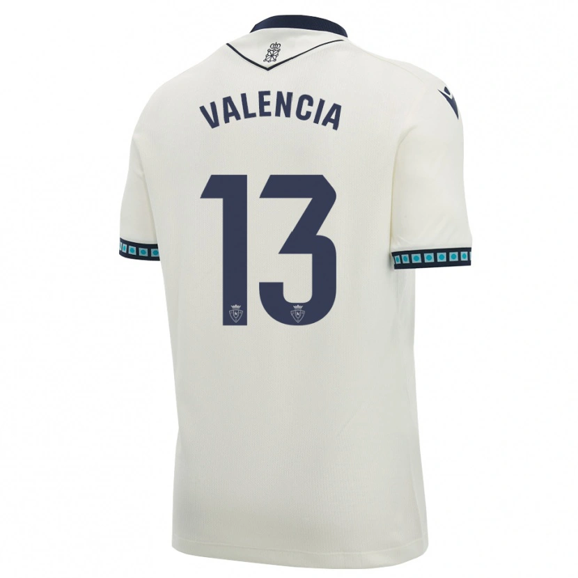 Danxen Niño Camiseta Pablo Valencia #13 Blanco Negro Azul Cielo Claro 2ª Equipación 2026/27 La Camisa México