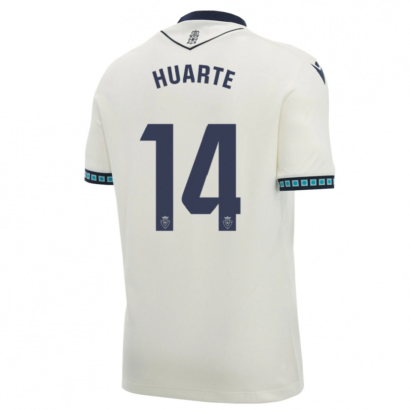 Danxen Niño Camiseta Xabi Huarte #14 Blanco Negro Azul Cielo Claro 2ª Equipación 2026/27 La Camisa México