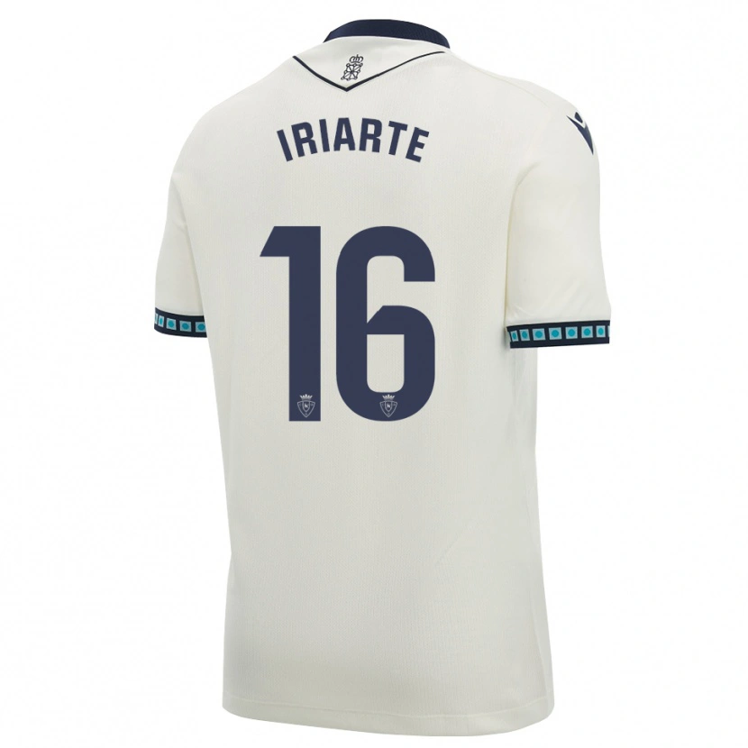 Danxen Niño Camiseta Hodei Iriarte #16 Blanco Negro Azul Cielo Claro 2ª Equipación 2026/27 La Camisa México