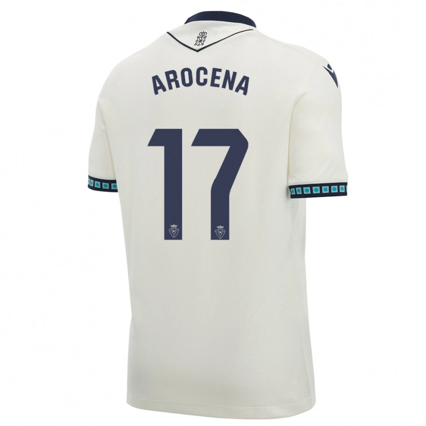 Danxen Niño Camiseta Asier Arocena #17 Blanco Negro Azul Cielo Claro 2ª Equipación 2026/27 La Camisa México