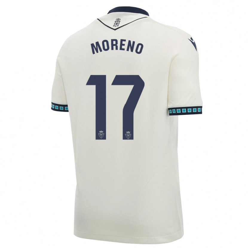 Danxen Niño Camiseta Pablo Moreno #17 Blanco Negro Azul Cielo Claro 2ª Equipación 2026/27 La Camisa México