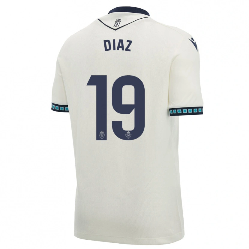 Danxen Niño Camiseta Lucas Diaz #19 Blanco Negro Azul Cielo Claro 2ª Equipación 2026/27 La Camisa México