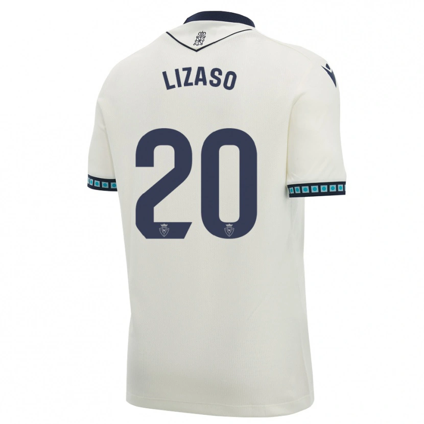 Danxen Niño Camiseta Iker Lizaso #20 Blanco Negro Azul Cielo Claro 2ª Equipación 2026/27 La Camisa México