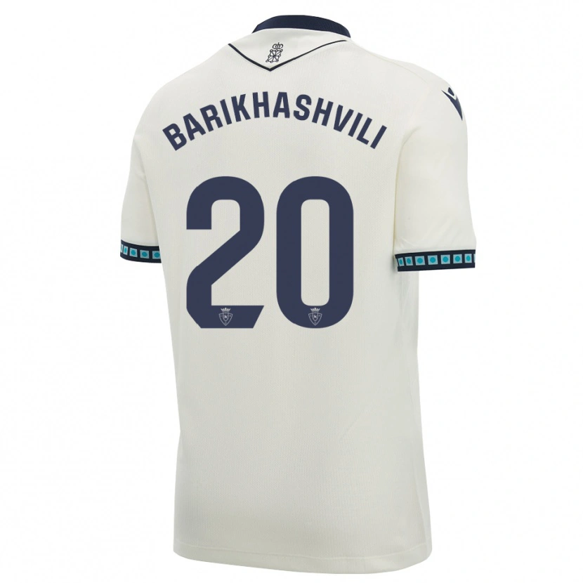 Danxen Niño Camiseta Nika Barikhashvili #20 Blanco Negro Azul Cielo Claro 2ª Equipación 2026/27 La Camisa México