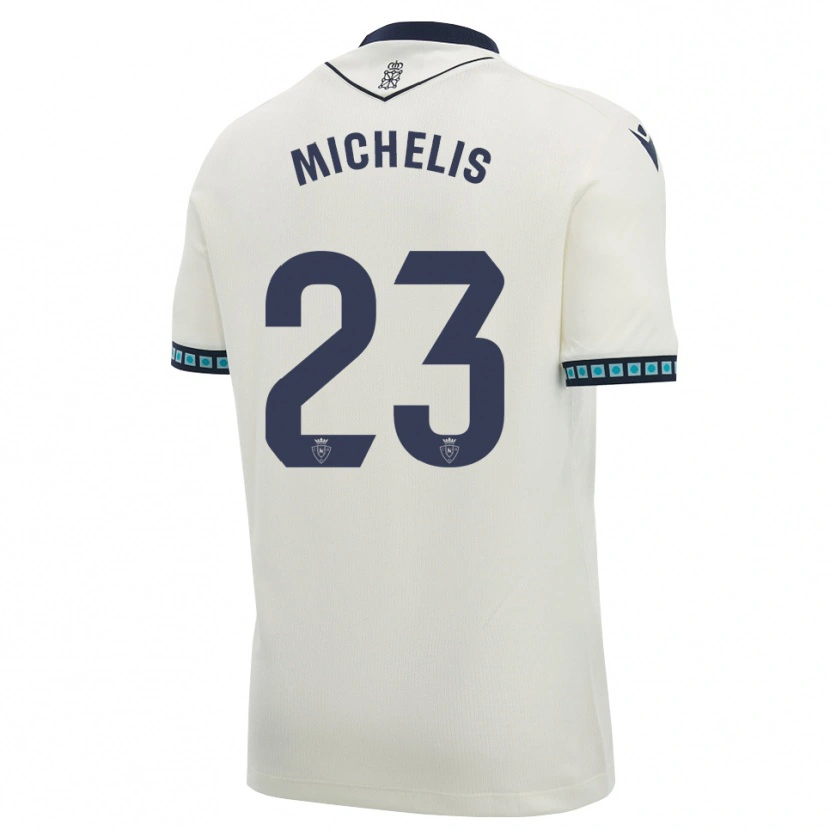 Danxen Niño Camiseta Nikolaos Michelis #23 Blanco Negro Azul Cielo Claro 2ª Equipación 2026/27 La Camisa México