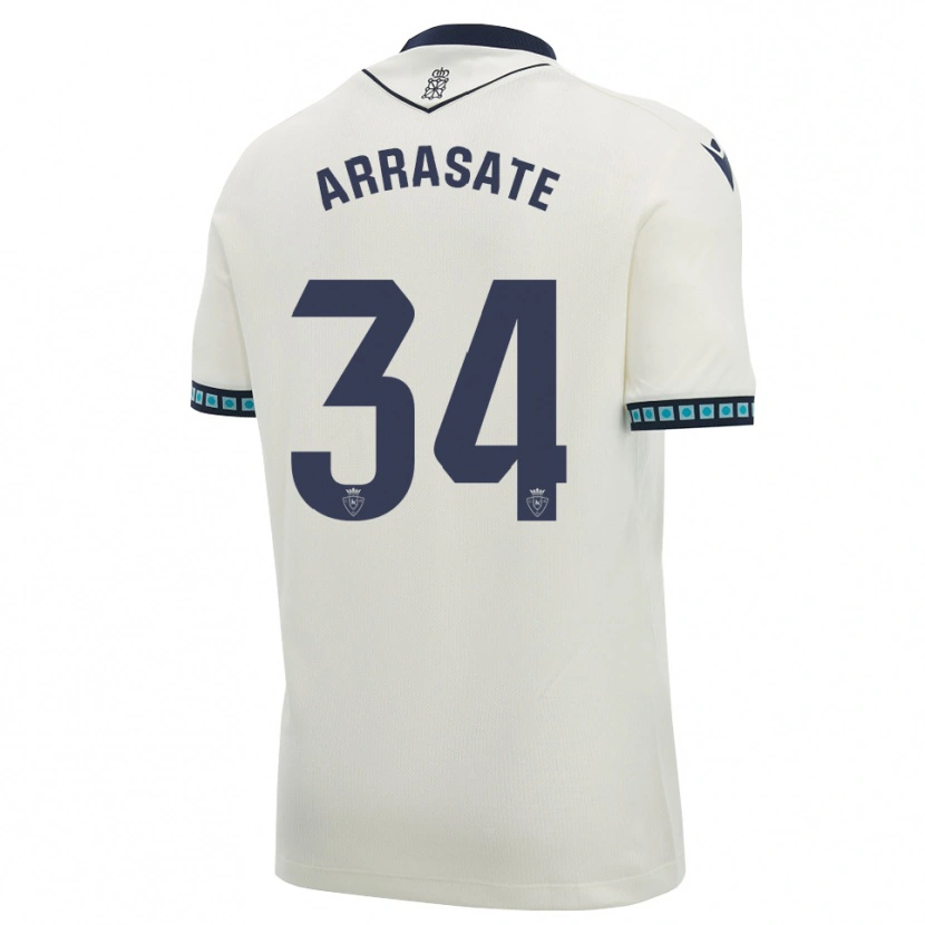 Danxen Niño Camiseta Ibai Arrasate #34 Blanco Negro Azul Cielo Claro 2ª Equipación 2026/27 La Camisa México