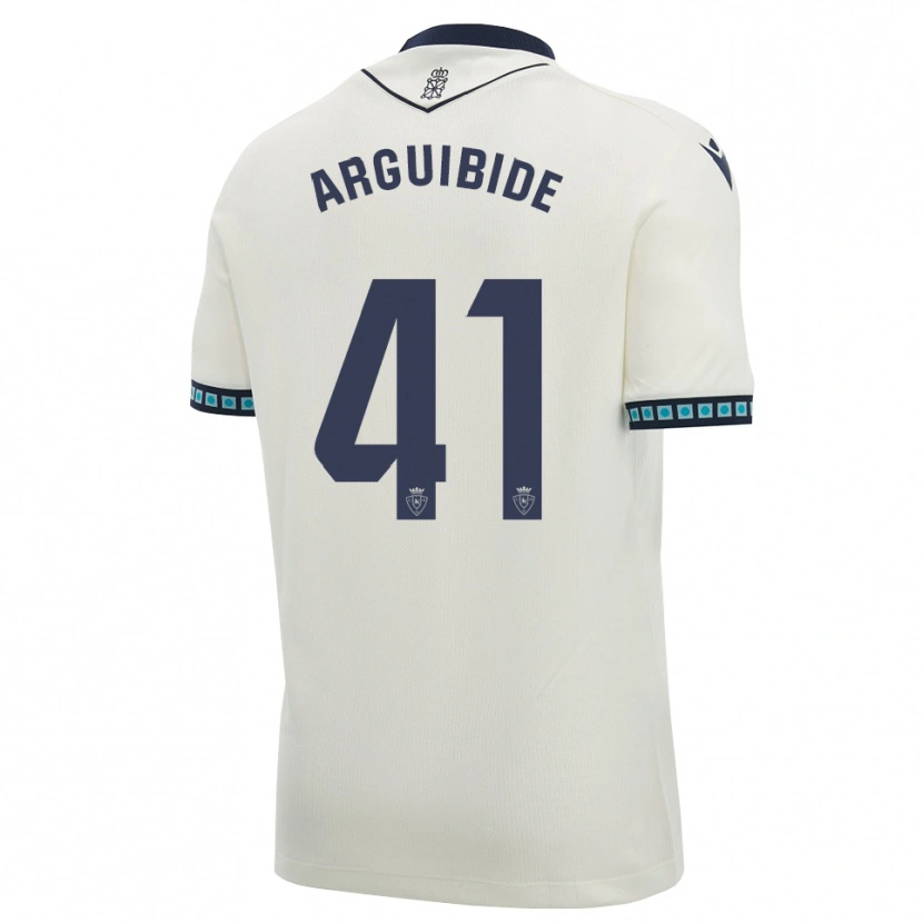 Danxen Niño Camiseta Iñigo Arguibide #41 Blanco Negro Azul Cielo Claro 2ª Equipación 2026/27 La Camisa México